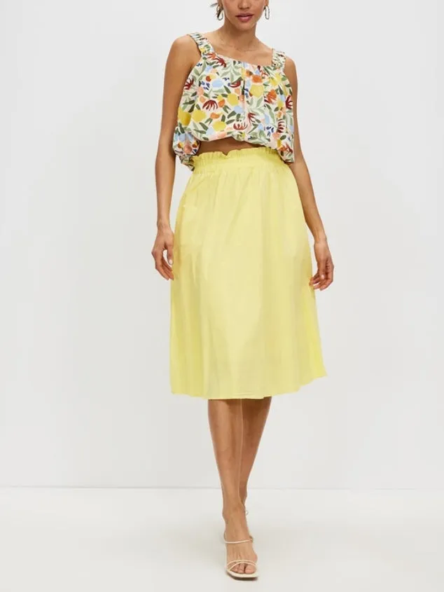 Women's Elegant and Versatile Yellow Skirt by Kaja Clothing - Patty Skirt