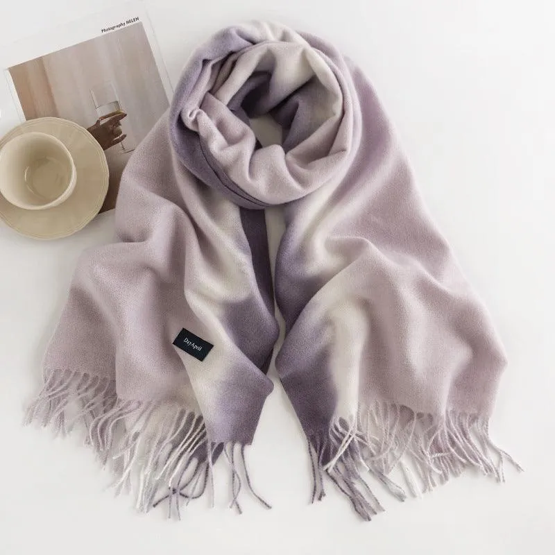 Womens Imitate Cashmere Scarf Large Shawls and Wraps Light Blanket Scarf for Evening Dress Warm Daily Travel Office