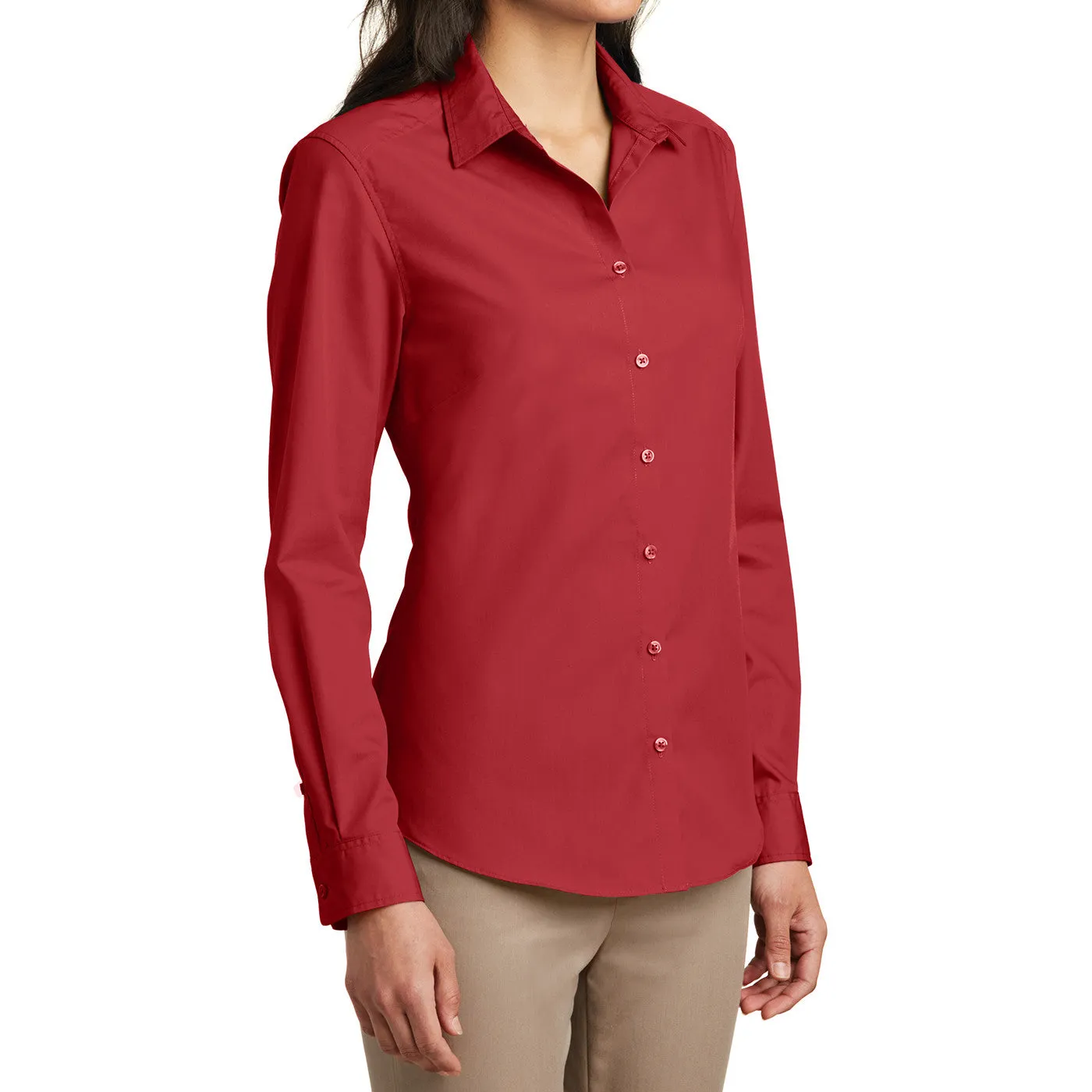 Women’s Long Sleeve Carefree Poplin Shirt