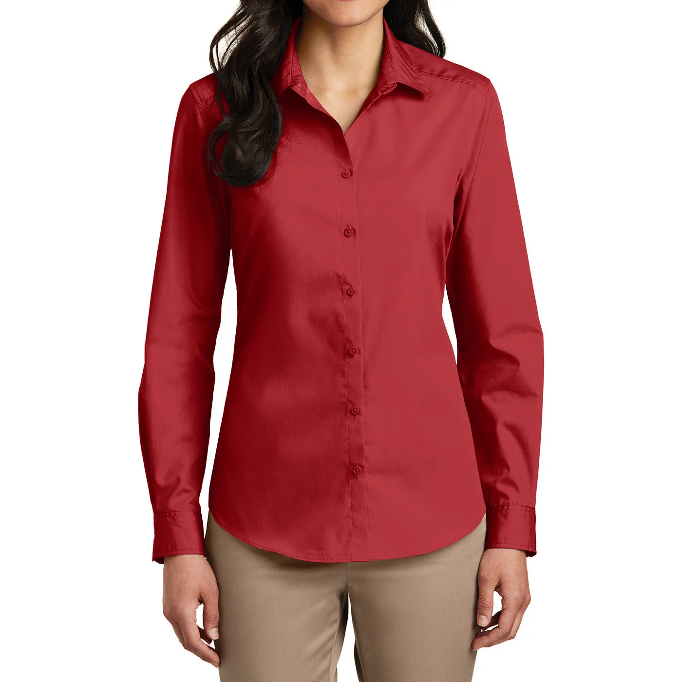 Women’s Long Sleeve Carefree Poplin Shirt