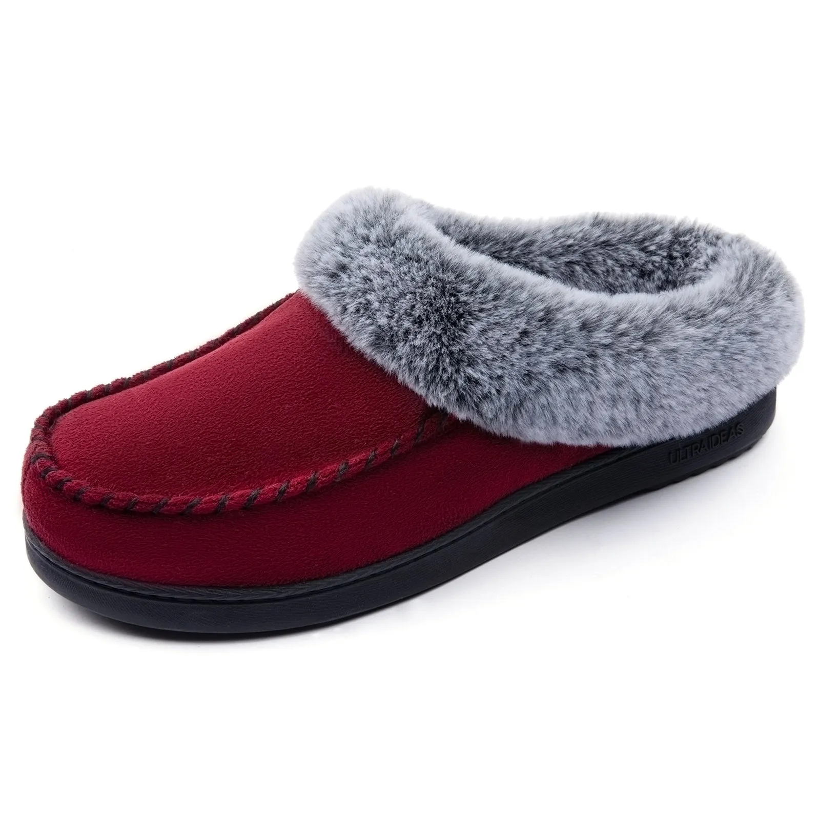 Women's Sarah Faux Fur Collar Clog Slipper